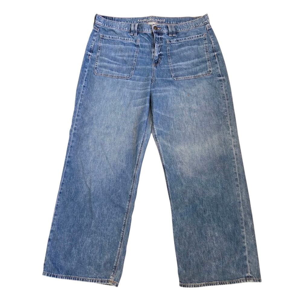 American Eagle 90s Wide-Leg Women's Jeans, Lagenlook, Casual | 18 Regular GUC